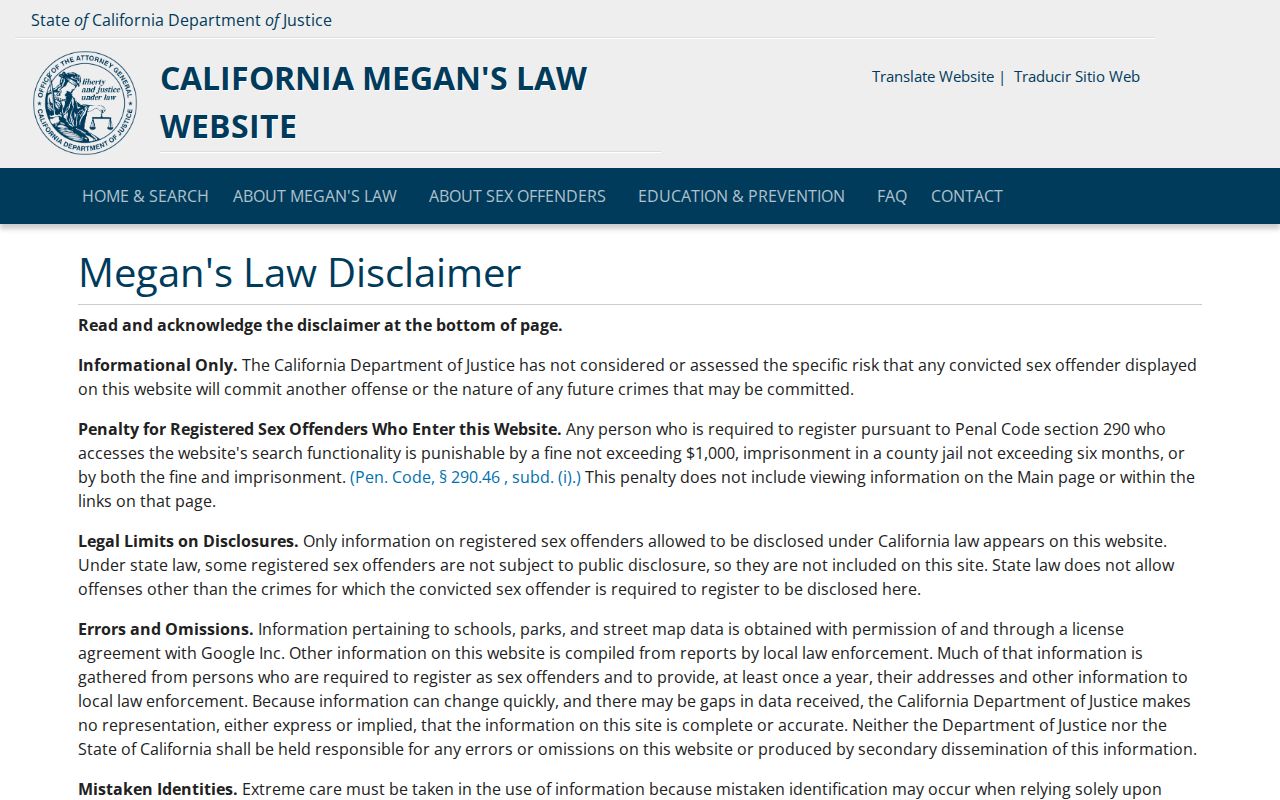 Hesperia people search using California public safety registry records